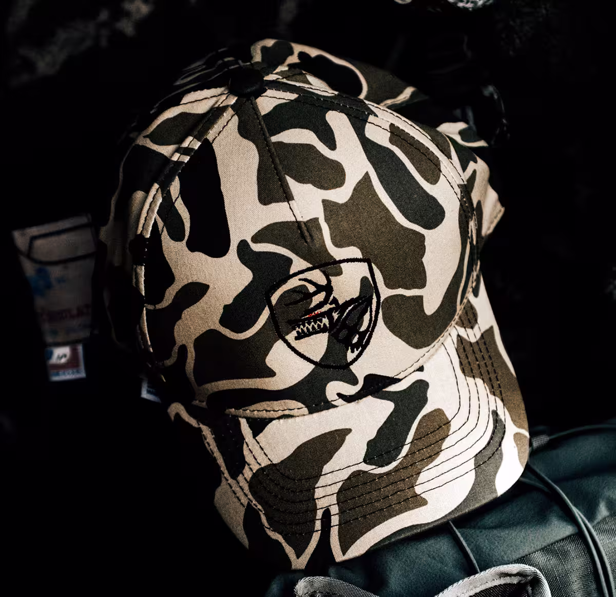 Hunting Beast Vintage Marsh camo ball hat lifestyle