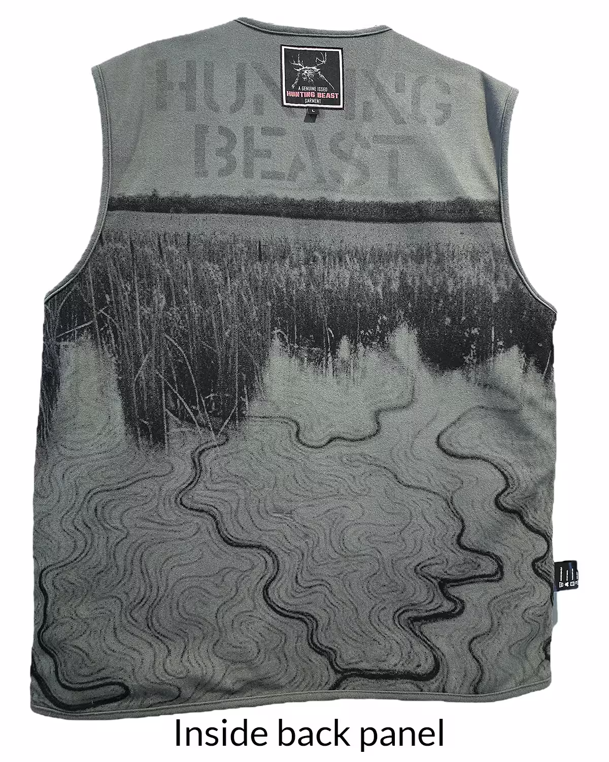 Hunting Beast Tactical Vest in Army Green inside back